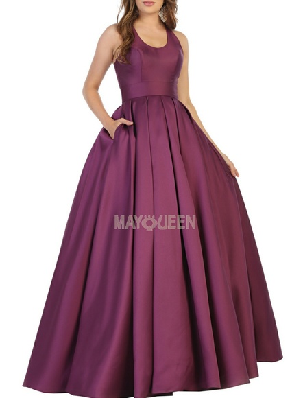 NWT SCOOP NECK Evening ball gown with pockets - Picture 5 of 8